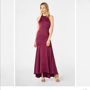 Like new dark purple plum eggplant maxi formal gown dress